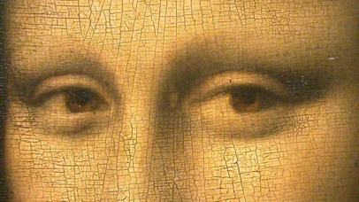 Mona Lisa detail eyes